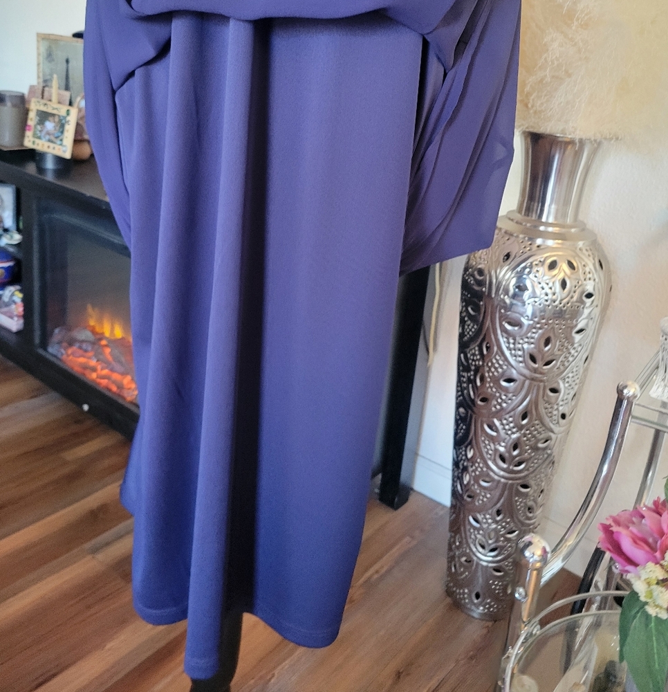 TOMMY HILFIGER Navy Blue  Tassel A-Line Sleeveless Dress Plus Size 2X - Picture 9 of 15